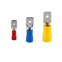 冷压端子MDD铜镀锡0.4厚红色蓝色黄色对接端子