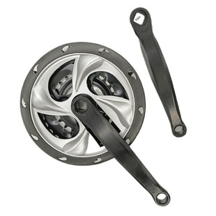 Mountain bike crank tooth plate 24/34/42 teeth square hole tooth plate sprocket with cover transmission wheel plate