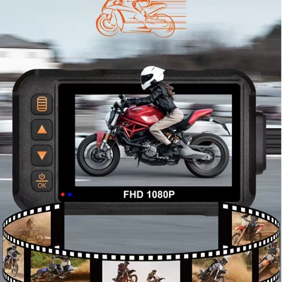 Motorcycle driving recorder HD waterproof double recording