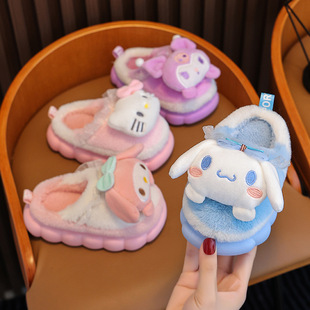 New Autumn and Winter Children's Cotton Slippers Boys and Girls Indoor Cute Cartoon Girls Slippers Baby Cotton Slippers