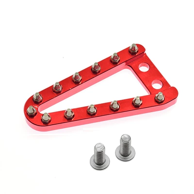 Suitable for KTM/Husqvarna GAS Hengjian Keweisi off-road vehicle modified rear brake pedal head (Other brake systems) - long-style-flat-mouth-red