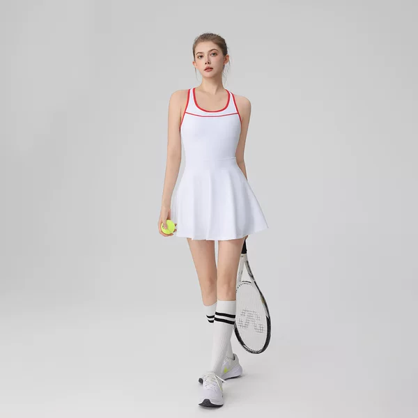 2025 new leisure slim sports stitching golf tennis breathable yoga dress women's summer matching shorts