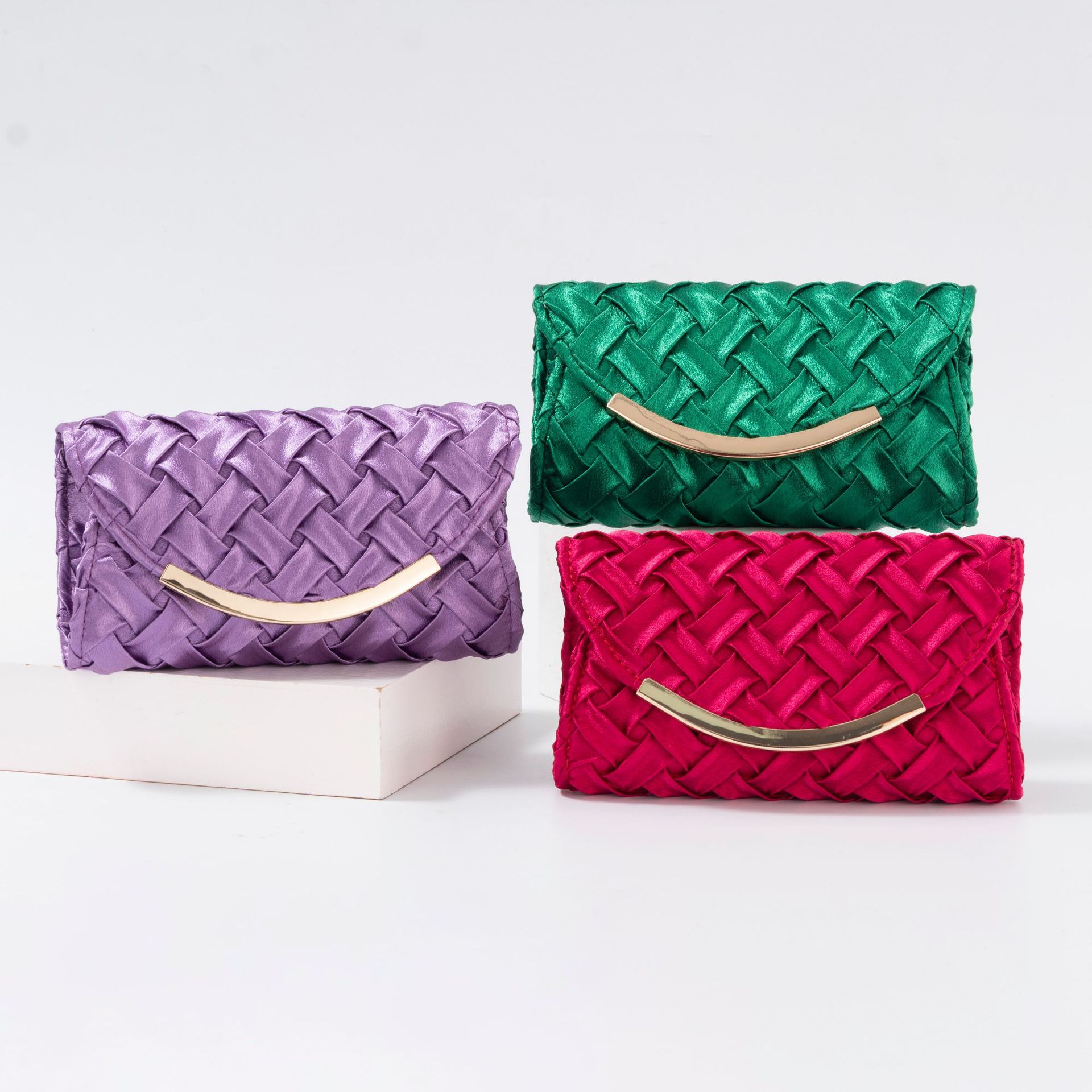 2023 bolso de banquete popular transfronterizo bolso de Noche del vestido del todo fósforo exquisito bolso de noche tejido bolso crossbody de mano para las mujeres