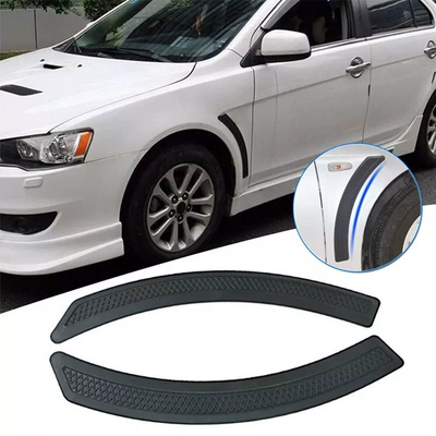 Car modification universal wheel eyebrow widened anti-collision strip anti-scratch anti-scratch rubber strip decorative supplies protection stick spoiler air outlet (Qapı və bamper qoruyucu zolaqlar)