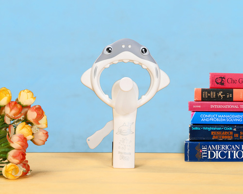 Cute Cartoon Hand Fan Shark Portable Hand Press Fan Summer Cool Handheld Mini Fan