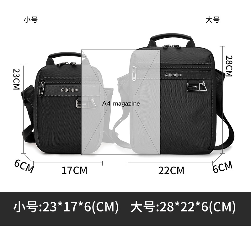 WEPOWER nuevo viaje de negocios de ocio para hombres inclinado viaje al aire libre plano vertical bolso de hombro