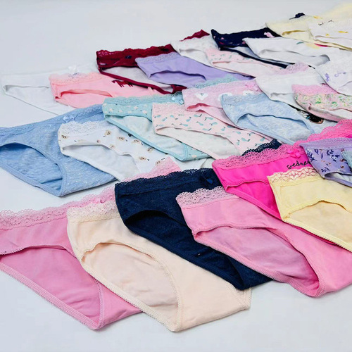Polish Single Small Medium Large Girls Cotton Triangle Panties Student Comfortable Underwear Small Girl Underpants Children's Shorts 