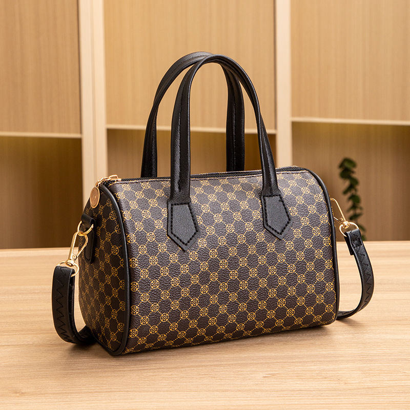 Bolso de mujer 2023 nueva moda casual impresión bolso de mujer Boston bolso de almohada bolso bordado de diamante