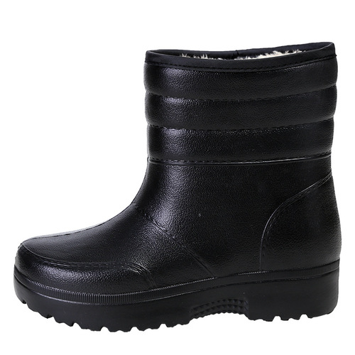 Men's EVA Snow Boots with Fleece, Rain Boots for Laundry, Kitchen, Bathroom, Cold Storage Work Shoes, High-Collar Cotton Shoes, Warm Rain Boots, Dropshipping