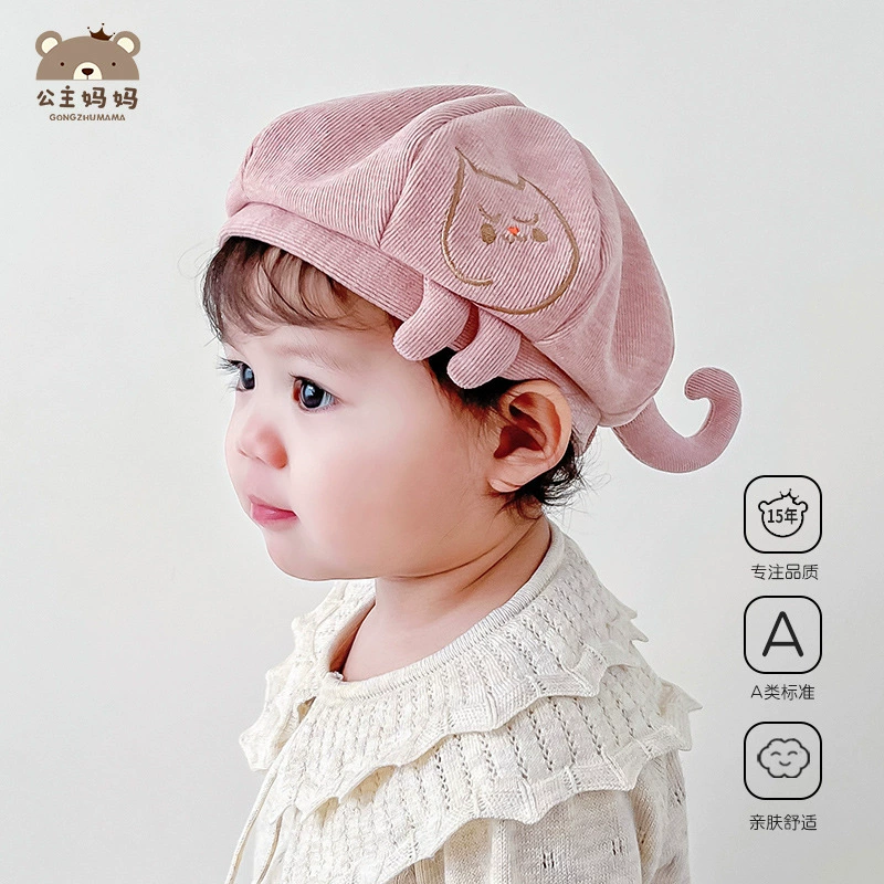 Осенне-зимняя новая детская шапка Принцесса мама мультфильм спящий Кот берет стерео вышивка Кепка для котенка