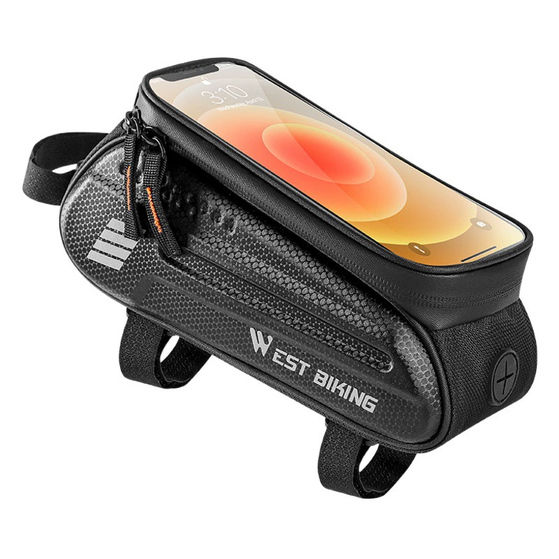 West Rider Велосипедная верхняя трубка Сумка Жесткая оболочка Передняя балка Сумка Горный шоссейный велосипед Мобильный телефон Седельная сумка с сенсорным экраном Оборудование для верховой езды