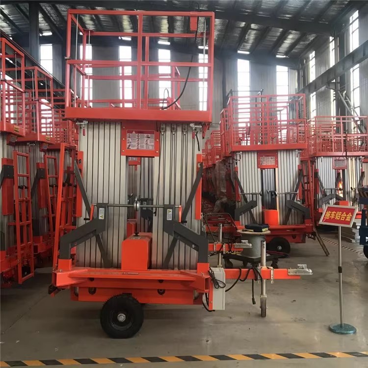 Aluminum Alloy Lift Platform 14m Mobile Single/Double Column Aluminum Alloy Aerial Work Vehicle Cross-Border Export Supply