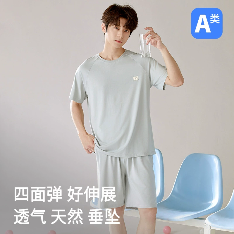Pijama, set, thin homewear, with short sleeve