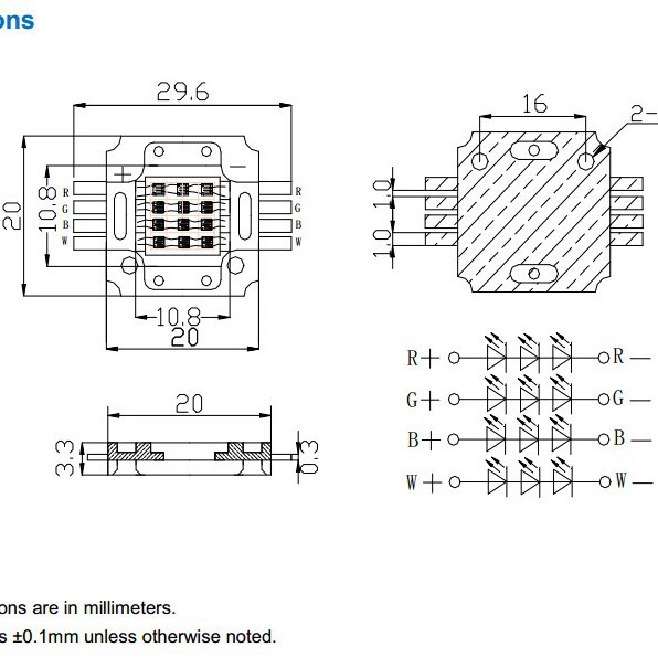 ����RGB/W���ɵ��龰�۵�ˮ�׵���10�ߴ��ʲ�ɫled���ɵ���