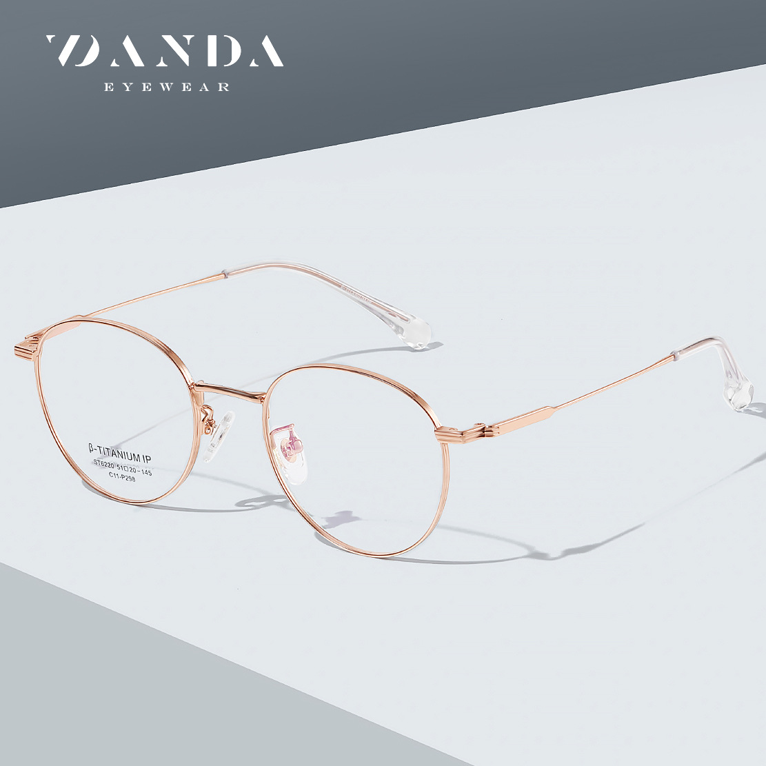 Nueva Oval ultra-ligero gafas de marco de la miopía de las mujeres gafas de titanio puro marco ST6220 de alta calidad IP de galvanoplastia gafas de moda