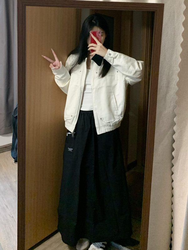 复古巴恩风翻领夹克外套女秋季新款宽松小个子初秋穿搭工装上衣潮|undefined
