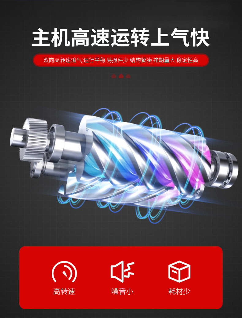 Cy55 Oil-Cooled Air Compressor Screw-Type Air Compressor 55Kw Fixed Rock Drilling Machinery Compression Equipment