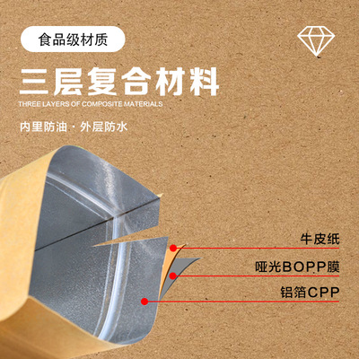 superior quality Clean Independent Packaging bag Tea dried fruit Tough Seals aluminum foil Packaging bag logo Can be set