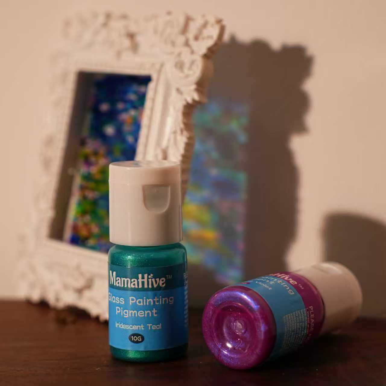 诗色 24-color bake-free waterproof glass pigment transparent painted graffiti decoration multi-color optional creative DIY essential