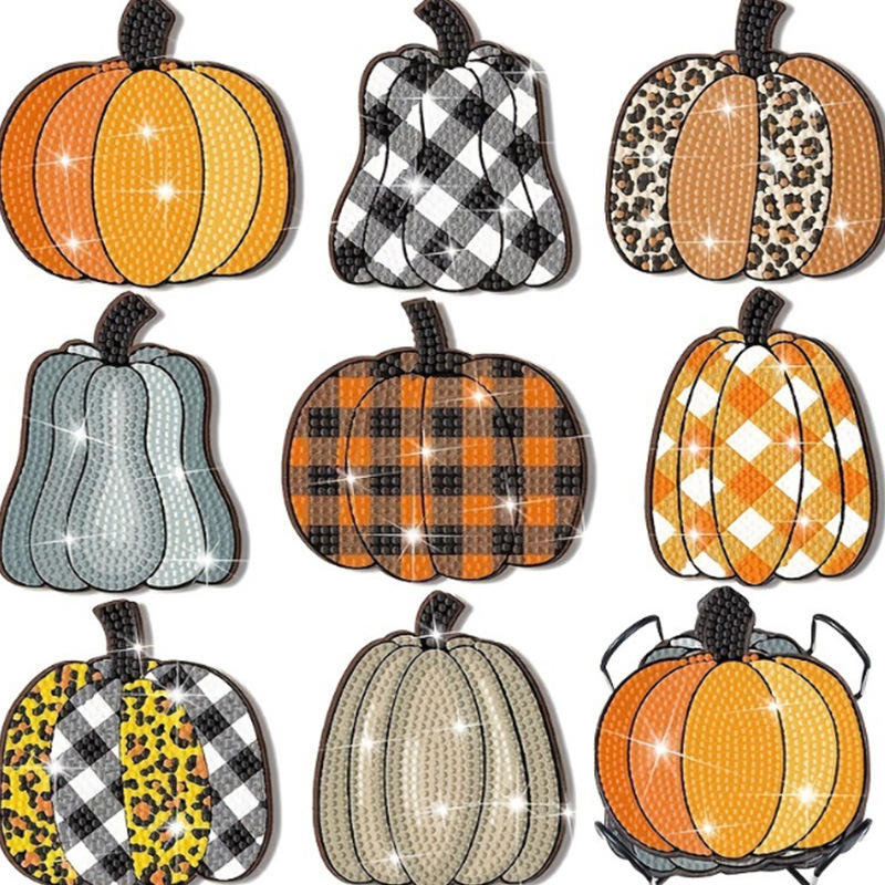 Personalizada taza de pintura de diamante transfronteriza almohadilla de taza de diamante redonda almohadilla mandala perimetral de pintura de diamante DIY