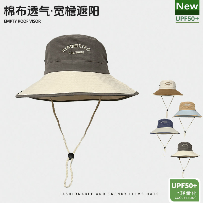 Algodón transpirable sombrero de pescador de verano protector solar al aire libre para hombres y mujeres pescar al aire libre montaña caminata sombrero de sol ultravioleta