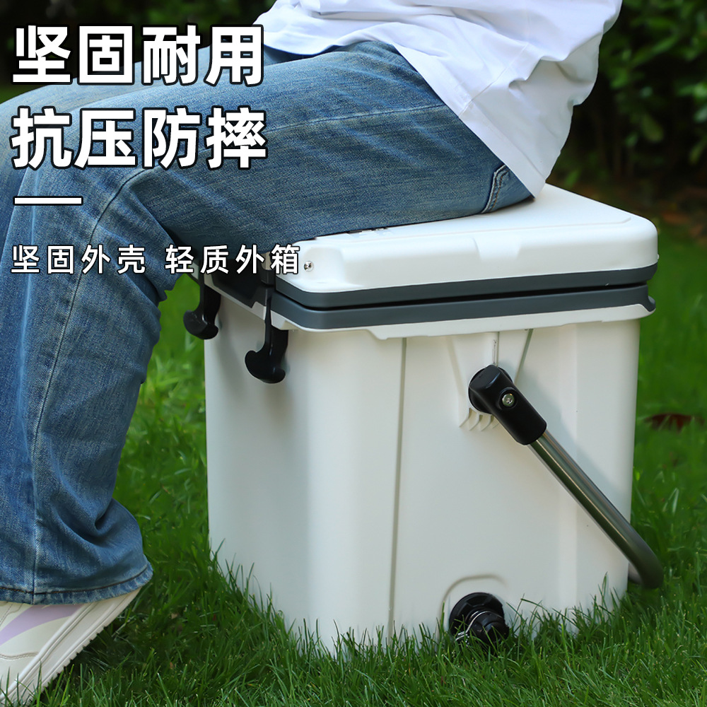户外手提便携冷藏保温箱露营冰块冷饮车载野营食品储存保鲜冰桶|ru