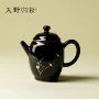 黑金原矿手工锯瓷茶壶