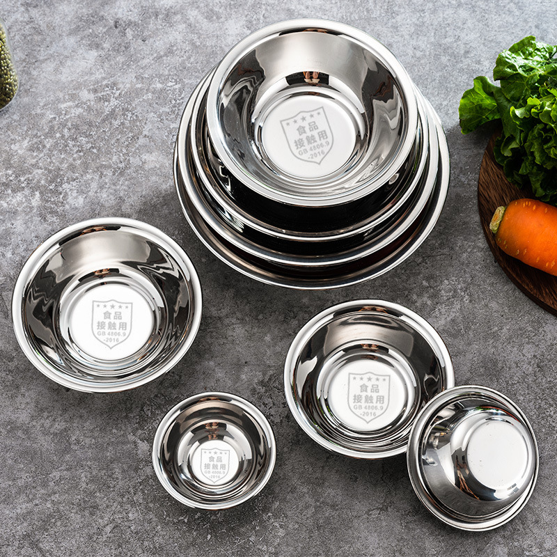 Thickened stainless steel code bucket household rice bowl soup basin hotel canteen kitchen commercial non-magnetic code bucket basin wholesale Thickened stainless steel code bucket household rice bowl soup basin hotel canteen kitchen commercial non-magnetic code bucket basin wholesale