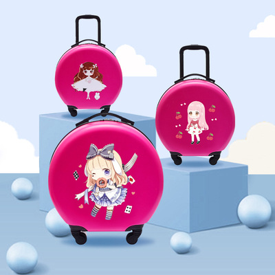儿童旅行箱公主定制logo儿童拉杆箱可坐可骑小学生行李箱万向轮|ru