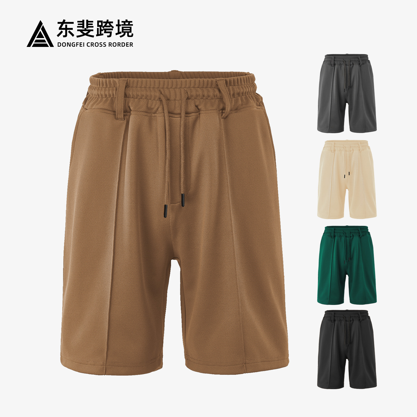 Ropa de hombre transfronteriza Europa y América de verano nuevo estilo de hombre deportivo relajado ocio tirado de piña pantalones cortos compuestos de playa
