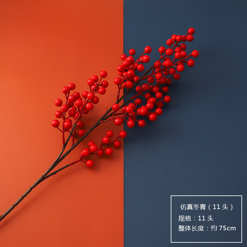 Flores de Año Nuevo de siete colores cordier oro hojas accesorios de simulación de barril de bendición yugaly Ginkgo Año Nuevo sala de estar materiales de arreglos florales