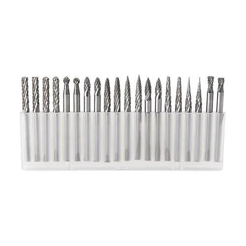 3*3mm set of 20-piece single-grain and double-grain carbide rotary files, tungsten steel grinding head, engraving roller grinder drill bit