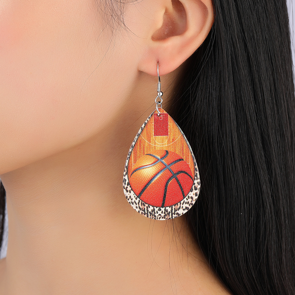 Fashion Water Droplets Synthetics Printing No Inlaid Earrings display picture 1