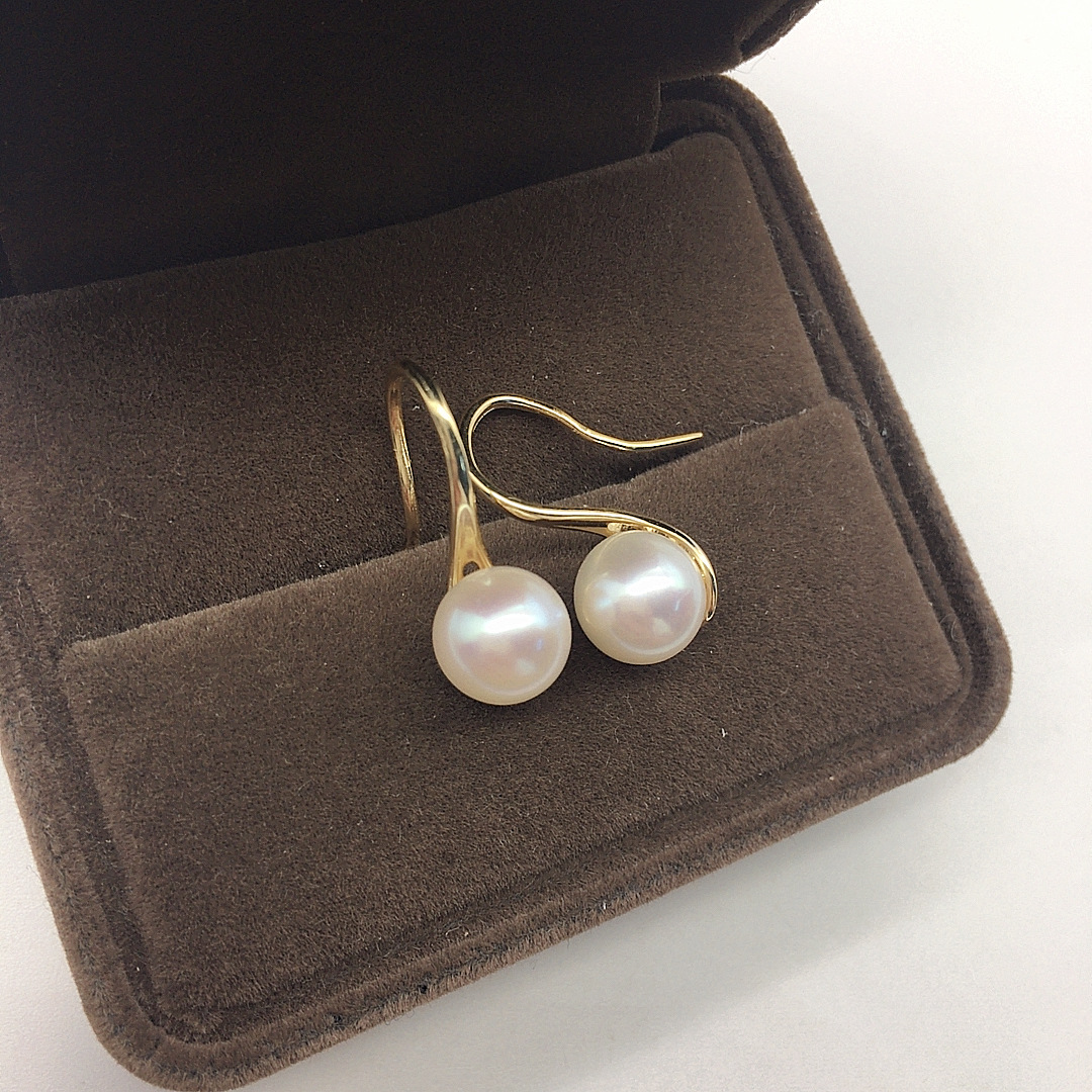 23g Weight 925 Sterling Silver Ear Needle Material Ear hook Classification 1 Pair Quantity Daily Occasion Freshwater Pearl Material Geometric Pattern Women's Gender Simple Style Style 1 Pair Freshwater Pearl Freshwater Pearl Earrings Geometric Ear Hook 22