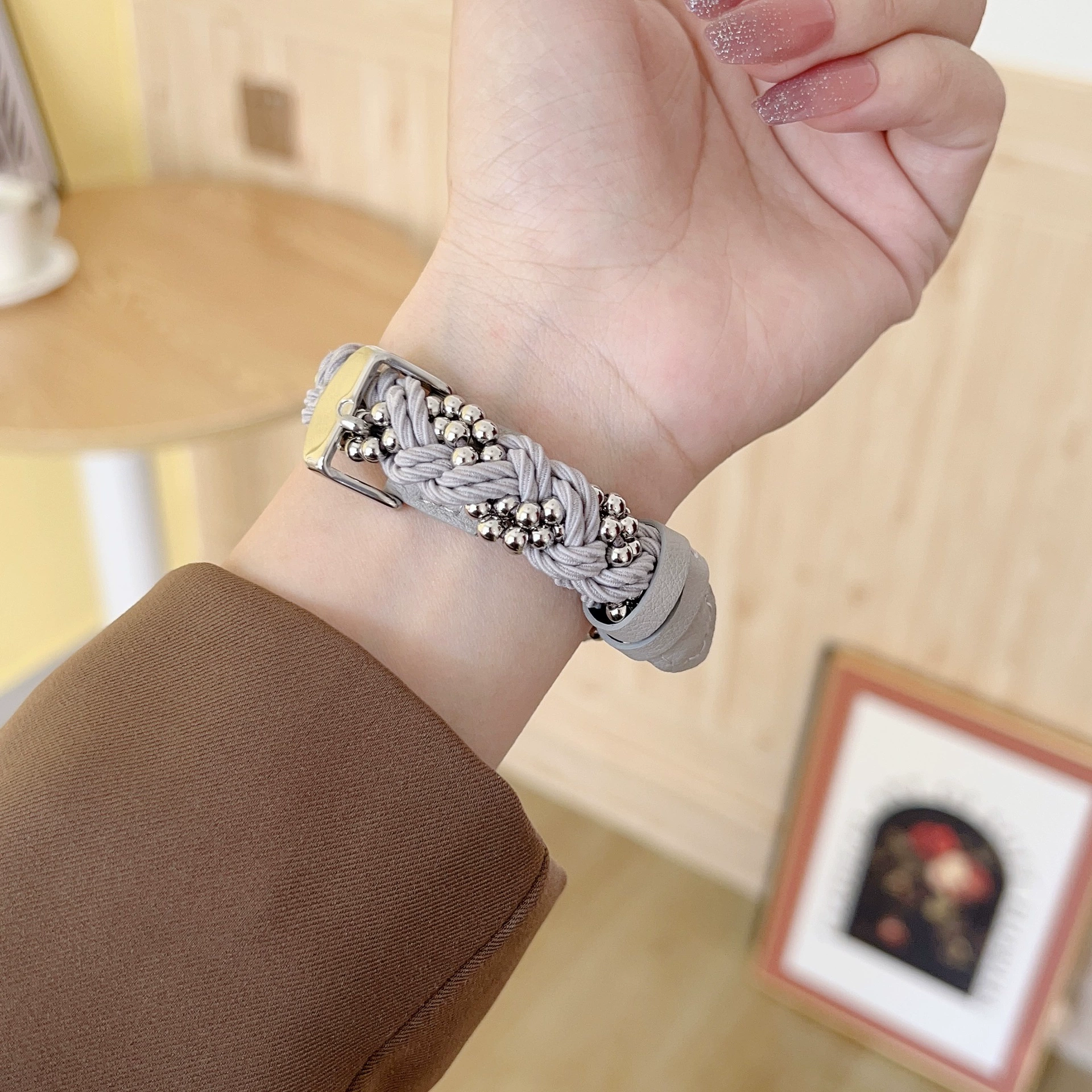 Совместимый браслет iWatch8 растяжимый стальной шариковый браслет Apple Watch iwatch76543 поколения персональный браслет