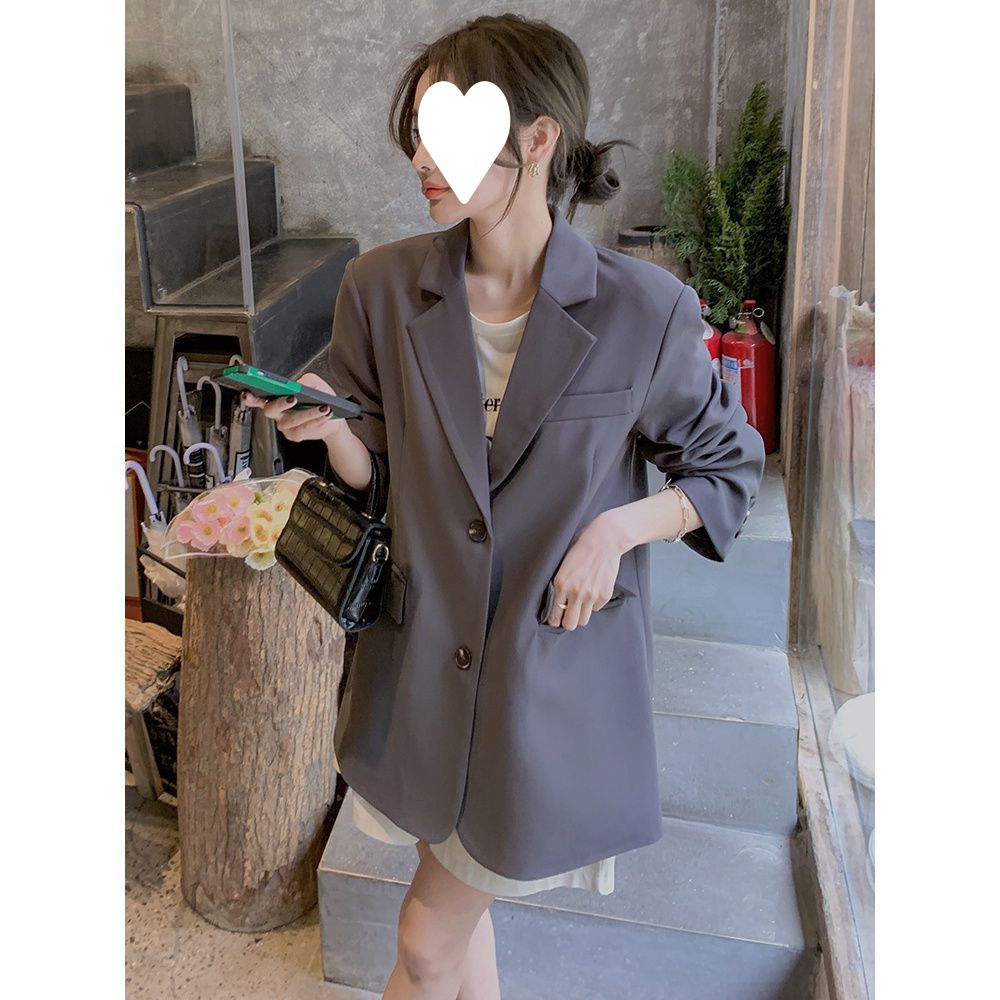 2026 Spring New Chic Gray Blazer for Women, Petite Design, Niche Style Suit
