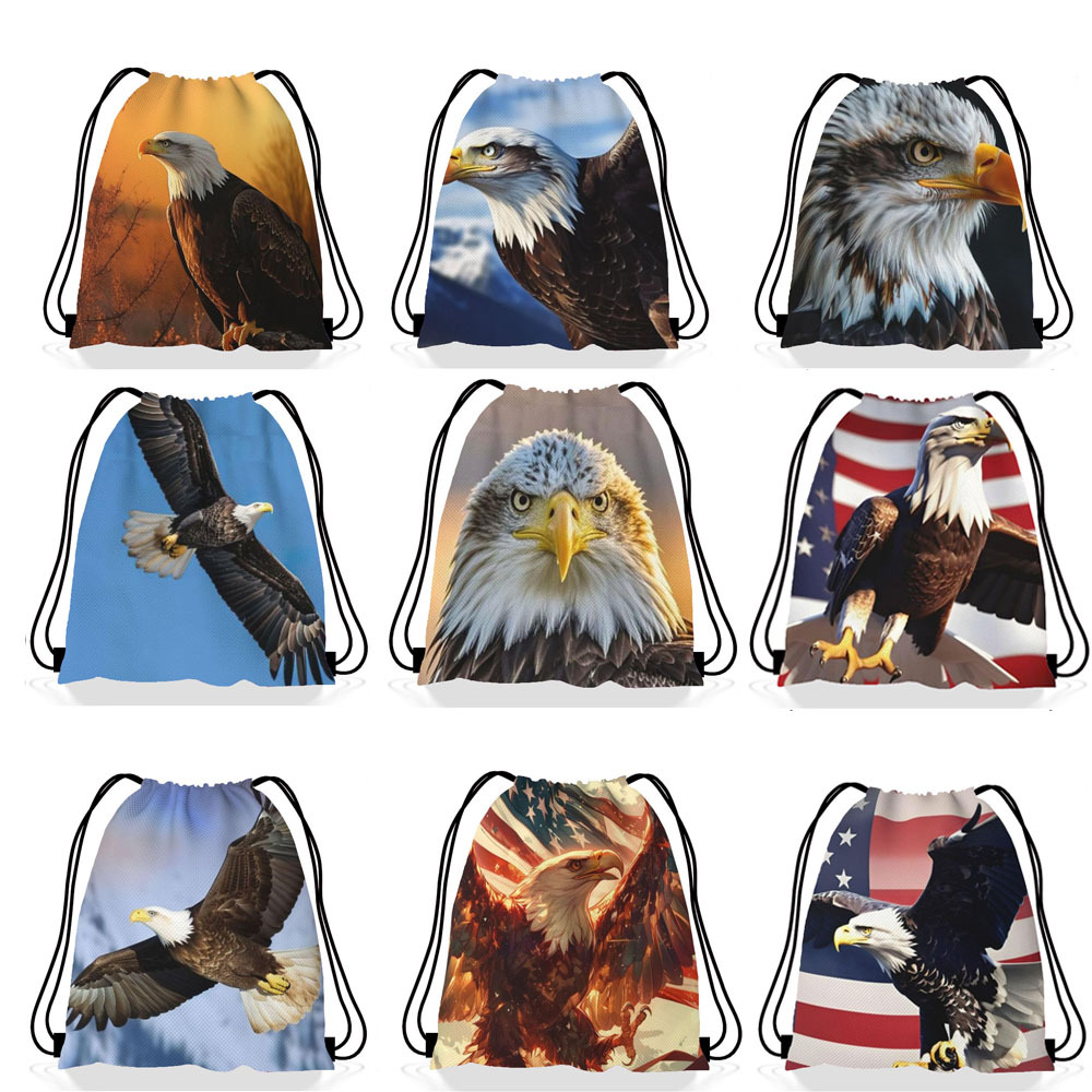 秃鹰束口袋      秃鹰儿童生日派对抽绳双肩背包袋便携收纳袋跨境