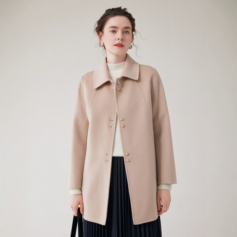 2026 Autumn/Winter New Collection: Women's Double-Faced Wool Coat with Doll Collar, Mid-Length, Elegant, Casual, and Versatile Woolen Outerwear 2026 Autumn/Winter New Collection: Women's Double-Faced Wool Coat with Doll Collar, Mid-Length, Elegant, Casual, and Versatile Woolen Outerwear