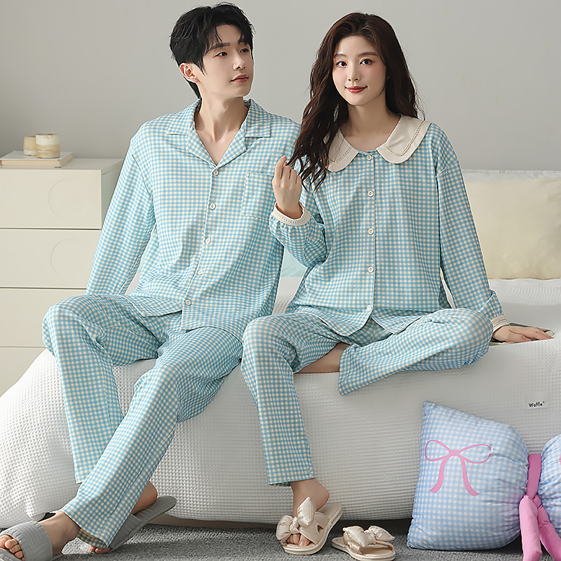 Pajamas for Women, Pure Cotton, Autumn Long-Sleeved, Cartoon Cute, Can Be Worn Outside, Couple's Home Clothes, Loose Two-Piece Set