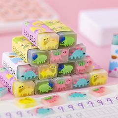 Scented jelly eraser kindergarten cartoon little dinosaur translucent sandwich eraser primary school student writing pencil eraser