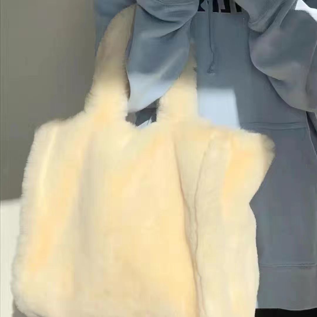 Bolso de Hombro para Mujer de Felpa, Gran Capacidad, para Uso Diario