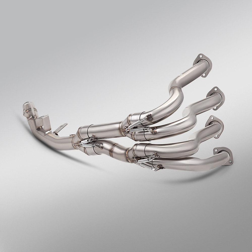 Motorcycle modification: Suitable for GSXR600 750 original diameter front exhaust pipe, connects to the original tail section
