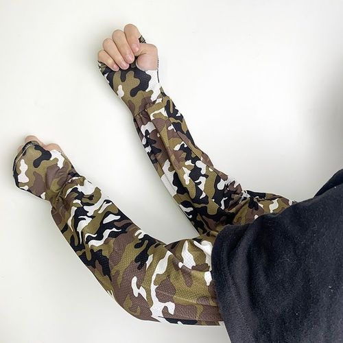 Camouflage Ice Sleeves Men's Large Loose Sun Protection Sleeves Summer UV Protection Outdoor Fishing Cycling Driving Arm Guards