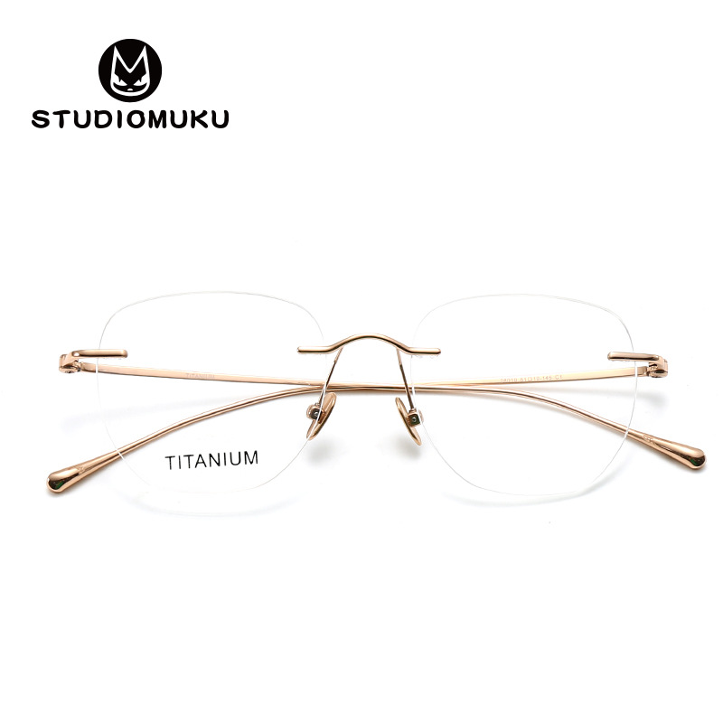 STUDIOMUKU gafas de madera cool sin marcos, marcos de gafas, pequeños libros rojos, gafas de negocios, marcos de gafas para hombres y mujeres