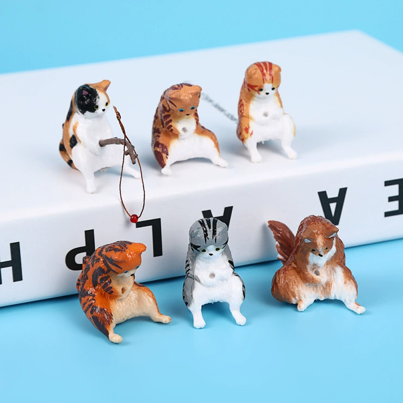 Трансграничный повседневный кошачий рыбный аквариум украшение аквариумных аквариумов Мини-котенок рыбалка края подвесные украшения