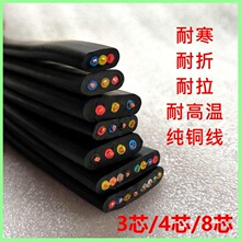 三芯电线四芯电缆线芯软线八芯扁线电动门护套线伸缩门电源线