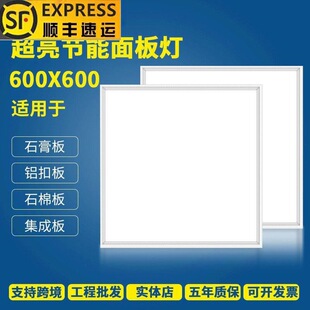 Lei Shiji Led Flat Panel Light 600*600 Panel Light Office Aluminum Gusset Board Mineral Cotton Board Gypsum Board Integrated Kitchen and Bathroom