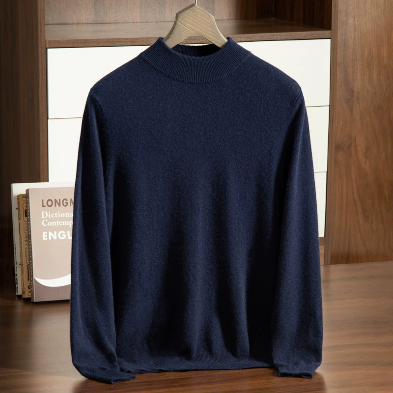 Knitted woolen cashmere demi-season sweater