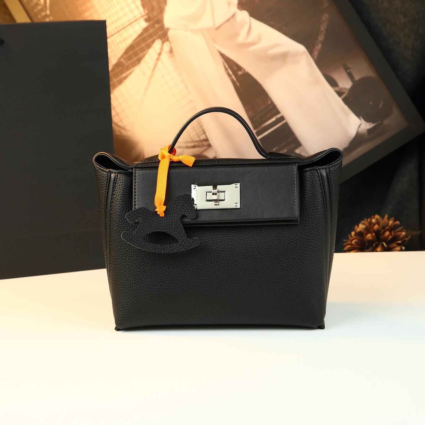 Túi tote da nữ cao cấp kiểu Kylie đi làm, đeo vai chéo thời trang — đen, Xám voi, Rượu vang đỏ, màu trắng ngà
