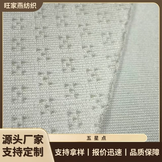 源头工厂双面肌理感弹力透气服装布料五星点针织面料提花鞋材面料